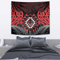 Aotearoa Kiwi Taniko Tapestry Silver Fern With Maori Koru Pattern