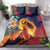 Hawaii Kilauea Big Islands Bedding Set Pele Goddess With Tropical Flowers