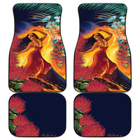 Hawaii Kilauea Big Islands Car Mats Pele Goddess With Tropical Flowers