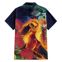 Hawaii Kilauea Big Islands Family Matching Tank Maxi Dress and Hawaiian Shirt Pele Goddess With Tropical Flowers LT14 - Polynesian Pride