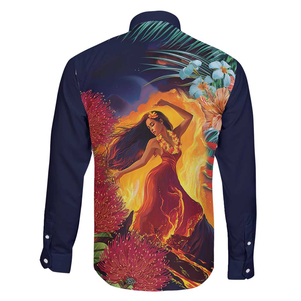 Hawaii Kilauea Big Islands Family Matching Tank Maxi Dress and Hawaiian Shirt Pele Goddess With Tropical Flowers LT14 - Polynesian Pride