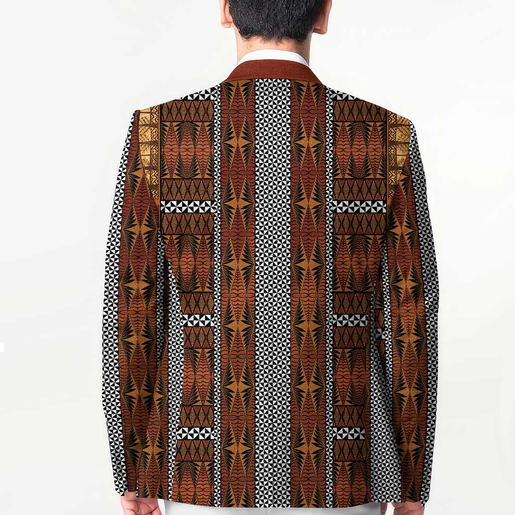 Malo e Lelei Tonga Blazer Tongan Ngatu Tapa Cloth - Polynesian Pride