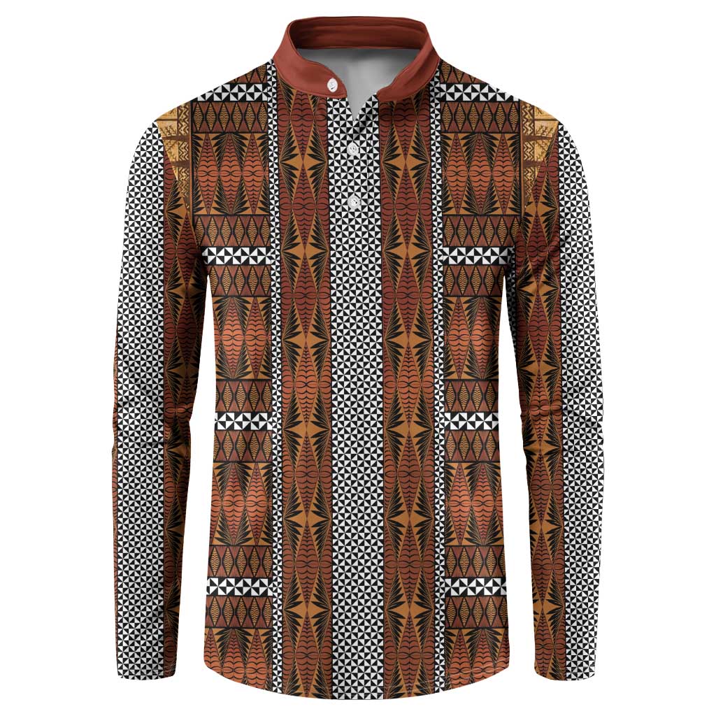 Malo e Lelei Tonga Button Sweatshirt Tongan Ngatu Tapa Cloth - Polynesian Pride