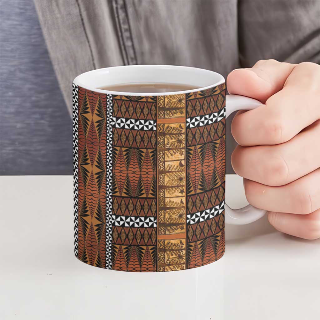 Malo e Lelei Tonga Ceramic Mug Tongan Ngatu Tapa Cloth - Polynesian Pride