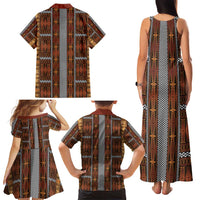Malo e Lelei Tonga Family Matching Tank Maxi Dress and Hawaiian Shirt Tongan Ngatu Tapa Cloth - Polynesian Pride