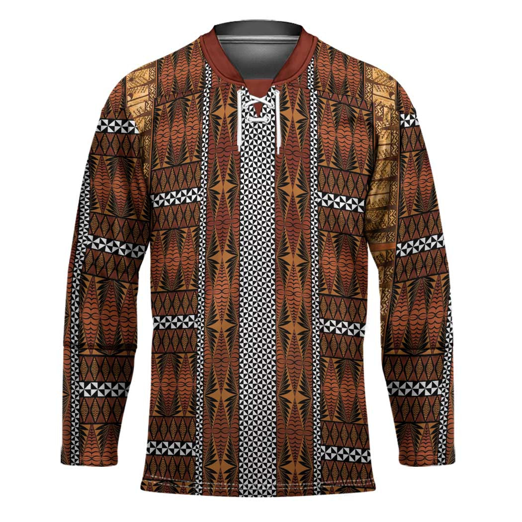 Malo e Lelei Tonga Hockey Jersey Tongan Ngatu Tapa Cloth - Polynesian Pride