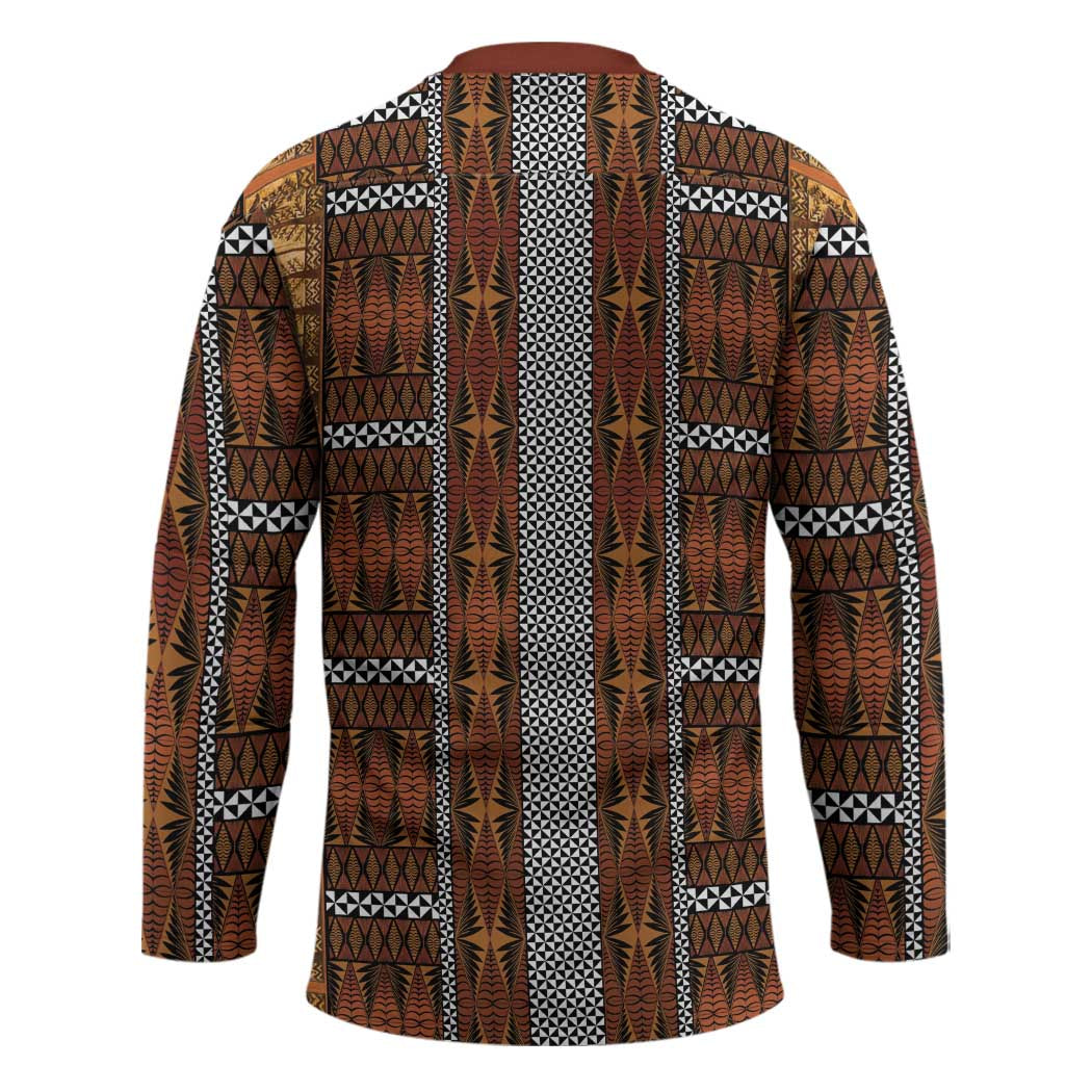 Malo e Lelei Tonga Hockey Jersey Tongan Ngatu Tapa Cloth - Polynesian Pride