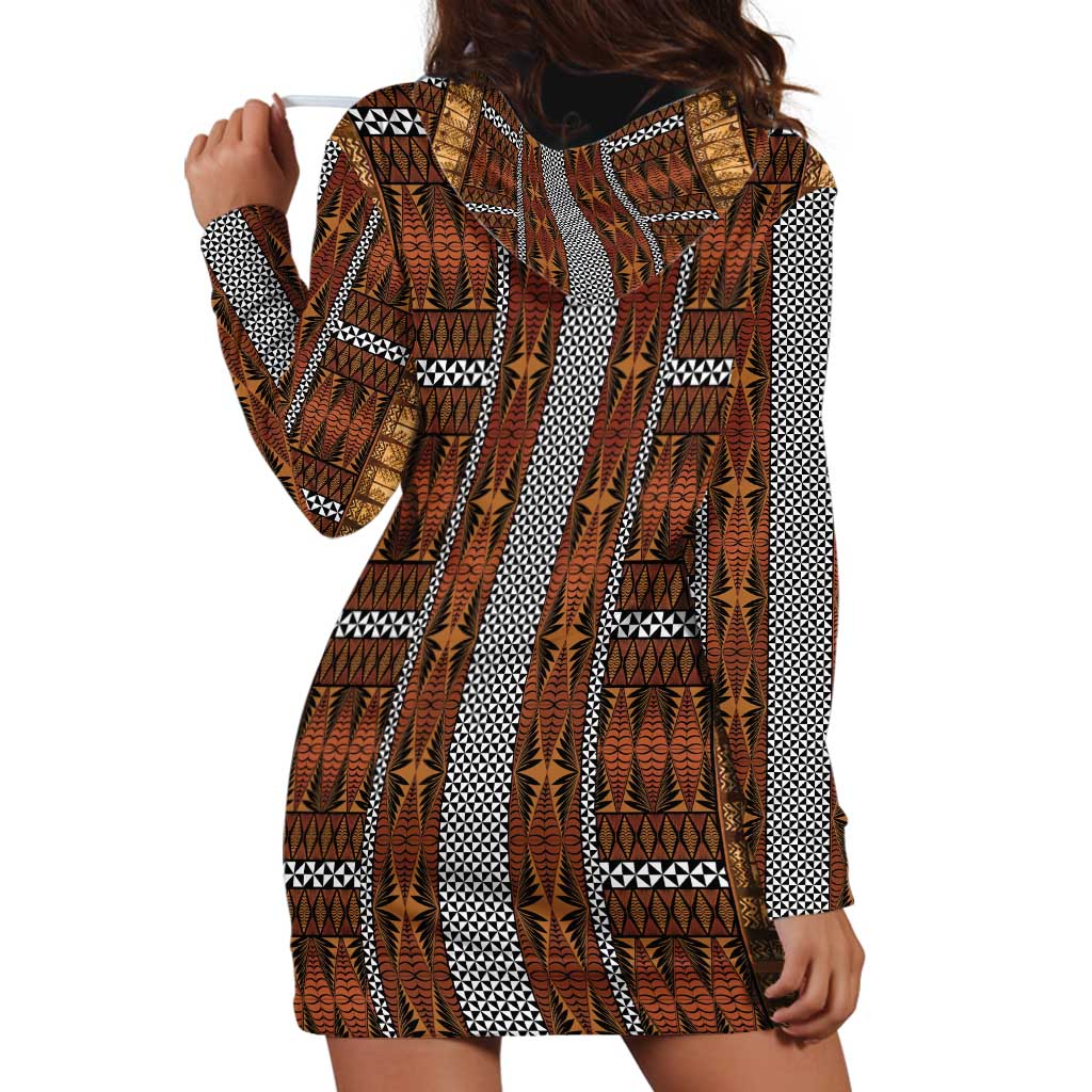 Malo e Lelei Tonga Hoodie Dress Tongan Ngatu Tapa Cloth - Polynesian Pride