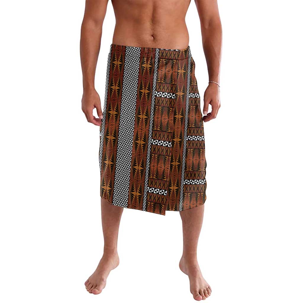 Malo e Lelei Tonga Lavalava Tongan Ngatu Tapa Cloth LT14 Orange - Polynesian Pride