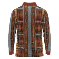 Malo e Lelei Tonga Long Sleeve Polo Shirt Tongan Ngatu Tapa Cloth - Polynesian Pride