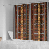 Malo e Lelei Tonga Shower Curtain Tongan Ngatu Tapa Cloth - Polynesian Pride