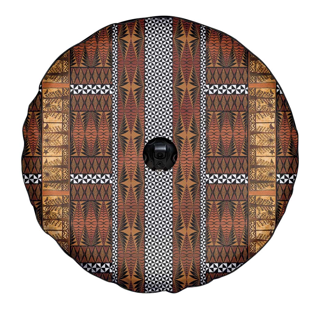 Malo e Lelei Tonga Spare Tire Cover Tongan Ngatu Tapa Cloth - Polynesian Pride