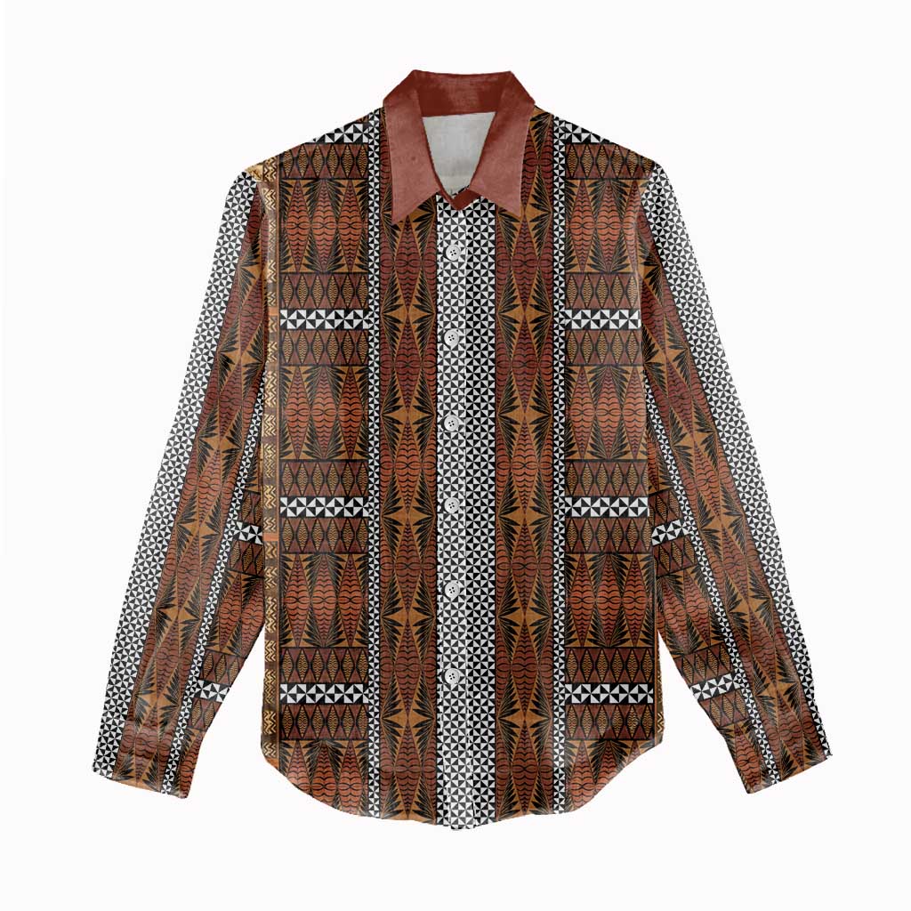 Malo e Lelei Tonga Women Casual Shirt Tongan Ngatu Tapa Cloth - Polynesian Pride