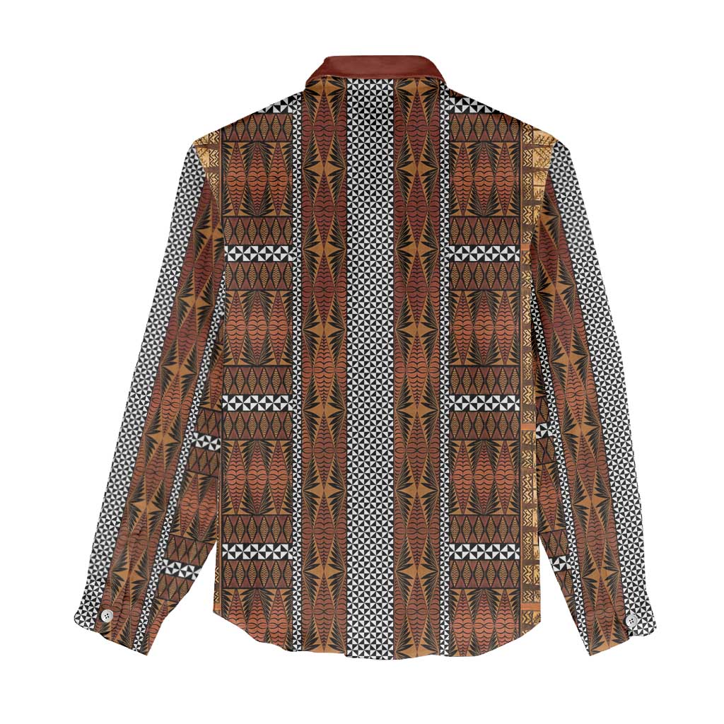 Malo e Lelei Tonga Women Casual Shirt Tongan Ngatu Tapa Cloth - Polynesian Pride