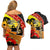 New Zealand And Australia ANZAC Day Couples Matching Off Shoulder Short Dress and Hawaiian Shirt Aboriginal Maori Starring Night Style LT14 - Polynesian Pride