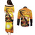 Aloha Hawaii Women's Day Couples Matching Puletasi and Long Sleeve Button Shirt Hula Girl With Sunset Vibes LT14 - Polynesian Pride