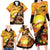 Aloha Hawaii Women's Day Family Matching Long Sleeve Bodycon Dress and Hawaiian Shirt Hula Girl With Sunset Vibes LT14 - Polynesian Pride