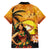Aloha Hawaii Women's Day Family Matching Short Sleeve Bodycon Dress and Hawaiian Shirt Hula Girl With Sunset Vibes LT14 - Polynesian Pride