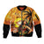 Aloha Hawaii Women's Day Sleeve Zip Bomber Jacket Hula Girl With Sunset Vibes LT14 Unisex Yellow - Polynesian Pride