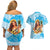 Aloha Hawaii Women's Day Couples Matching Off Shoulder Short Dress and Hawaiian Shirt Hula Girl With Ukulele Tropical Style LT14 - Polynesian Pride