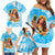 Aloha Hawaii Women's Day Family Matching Off Shoulder Short Dress and Hawaiian Shirt Hula Girl With Ukulele Tropical Style LT14 - Polynesian Pride