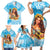 Aloha Hawaii Women's Day Family Matching Short Sleeve Bodycon Dress and Hawaiian Shirt Hula Girl With Ukulele Tropical Style LT14 - Polynesian Pride