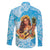 Aloha Hawaii Women's Day Family Matching Short Sleeve Bodycon Dress and Hawaiian Shirt Hula Girl With Ukulele Tropical Style LT14 - Polynesian Pride