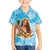 Aloha Hawaii Women's Day Family Matching Short Sleeve Bodycon Dress and Hawaiian Shirt Hula Girl With Ukulele Tropical Style LT14 Son's Shirt Blue - Polynesian Pride