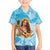 Aloha Hawaii Women's Day Kid Hawaiian Shirt Hula Girl With Ukulele Tropical Style LT14 Kid Blue - Polynesian Pride