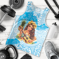 Aloha Hawaii Women's Day Men Tank Top Hula Girl With Ukulele Tropical Style LT14 - Polynesian Pride