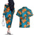 Hawaii Luau Party Couples Matching Off The Shoulder Long Sleeve Dress and Hawaiian Shirt Dancing Girl Tropical Flowers LT14 - Polynesian Pride