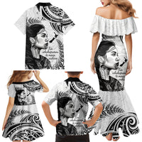 New Zealand Women's Day Family Matching Mermaid Dress and Hawaiian Shirt Aotearoa Kia Whakapumau Te Mana Wahine LT14 - Polynesian Pride