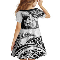 New Zealand Women's Day Family Matching Short Sleeve Bodycon Dress and Hawaiian Shirt Aotearoa Kia Whakapumau Te Mana Wahine LT14 - Polynesian Pride