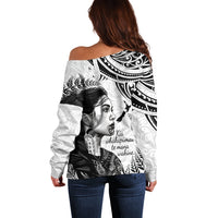 New Zealand Women's Day Off Shoulder Sweater Aotearoa Kia Whakapumau Te Mana Wahine LT14 - Polynesian Pride