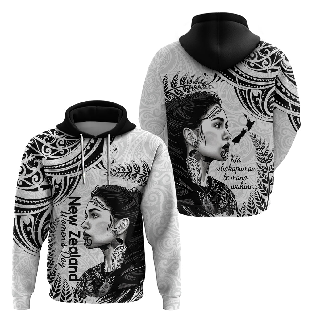New Zealand Women's Day Zip Hoodie Aotearoa Kia Whakapumau Te Mana Wahine LT14 - Polynesian Pride