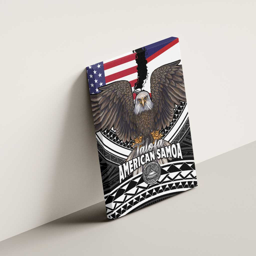 Talofa American Samoa Flag Day Canvas Wall Art Bald Eagle Polynesian Tattoo