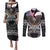 Talofa American Samoa Flag Day Couples Matching Puletasi and Long Sleeve Button Shirt Bald Eagle Polynesian Tattoo