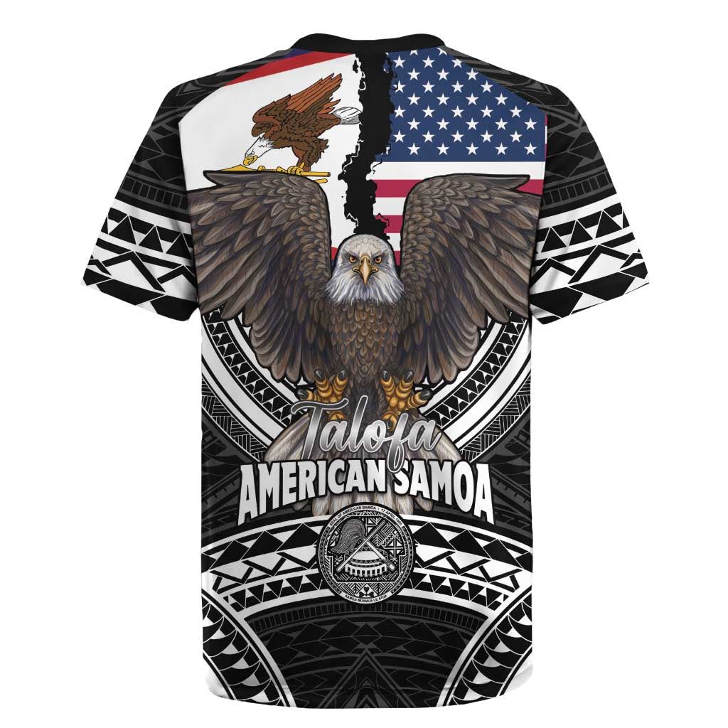 Talofa American Samoa Flag Day Rugby Jersey Bald Eagle Polynesian Tattoo