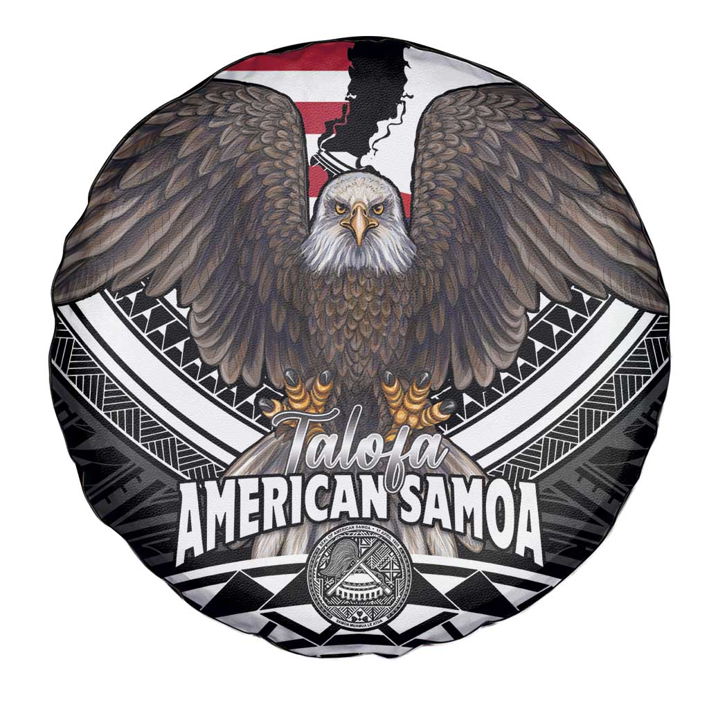 Talofa American Samoa Flag Day Spare Tire Cover Bald Eagle Polynesian Tattoo LT14 - Polynesian Pride