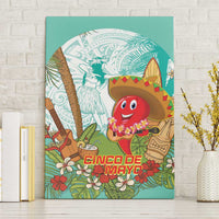 Hawaii Cinco de Mayo Canvas Wall Art Chili Pepper Hula Girl Tropical Vibes