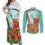 Hawaii Cinco de Mayo Couples Matching Off Shoulder Maxi Dress and Long Sleeve Button Shirt Chili Pepper Hula Girl Tropical Vibes