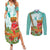 Hawaii Cinco de Mayo Couples Matching Summer Maxi Dress and Long Sleeve Button Shirt Chili Pepper Hula Girl Tropical Vibes