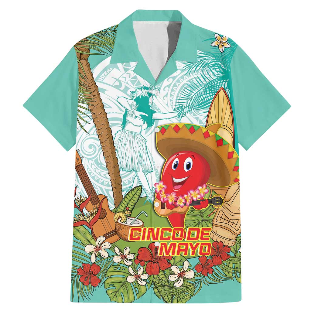 Hawaii Cinco de Mayo Family Matching Mermaid Dress and Hawaiian Shirt Chili Pepper Hula Girl Tropical Vibes