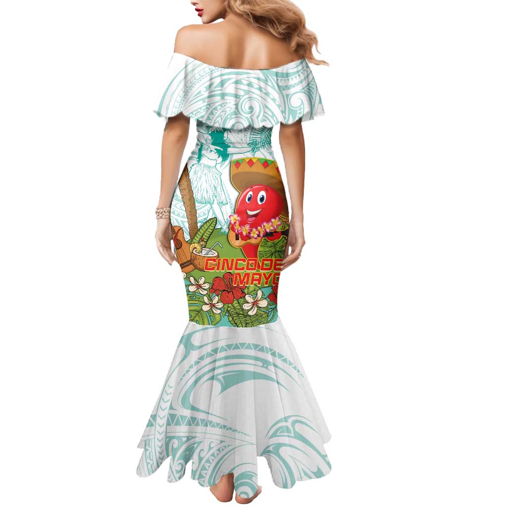 Hawaii Cinco de Mayo Mermaid Dress Chili Pepper Hula Girl Tropical Vibes