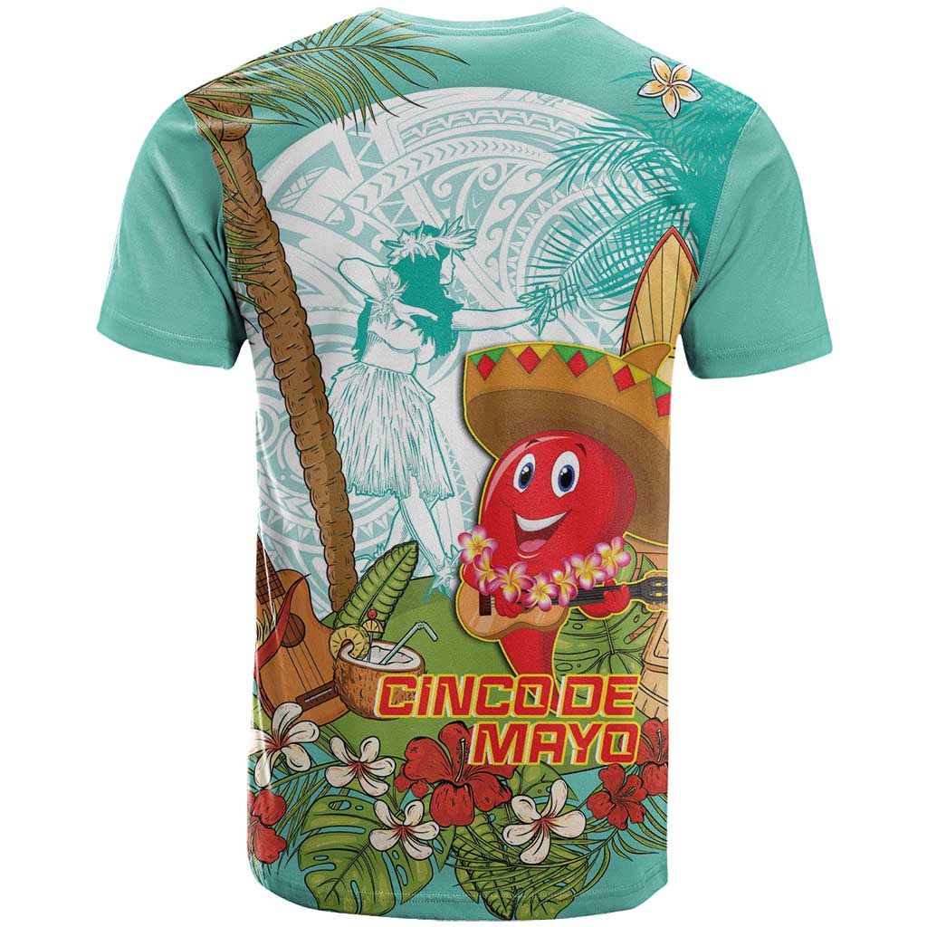 Hawaii Cinco de Mayo T Shirt Chili Pepper Hula Girl Tropical Vibes