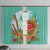 Hawaii Cinco de Mayo Window Curtain Chili Pepper Hula Girl Tropical Vibes