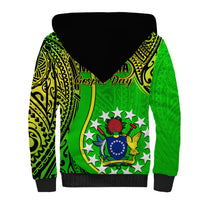 Polynesian Pride Cook Islands Sherpa Hoodie Mangaia Gospel Day Green Version LT14 - Polynesian Pride