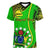 Polynesian Pride Cook Islands Women V Neck T Shirt Mangaia Gospel Day Green Version LT14 - Polynesian Pride