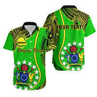 Personalised Cook Islands Matching Hawaiian Shirt and Dress June 15 Mangaia Gospel Day Green LT14 No Dress Green - Polynesian Pride
