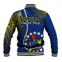 Polynesian Pride Cook Islands Baseball Jacket Mangaia Gospel Day Blue Version LT14 - Polynesian Pride